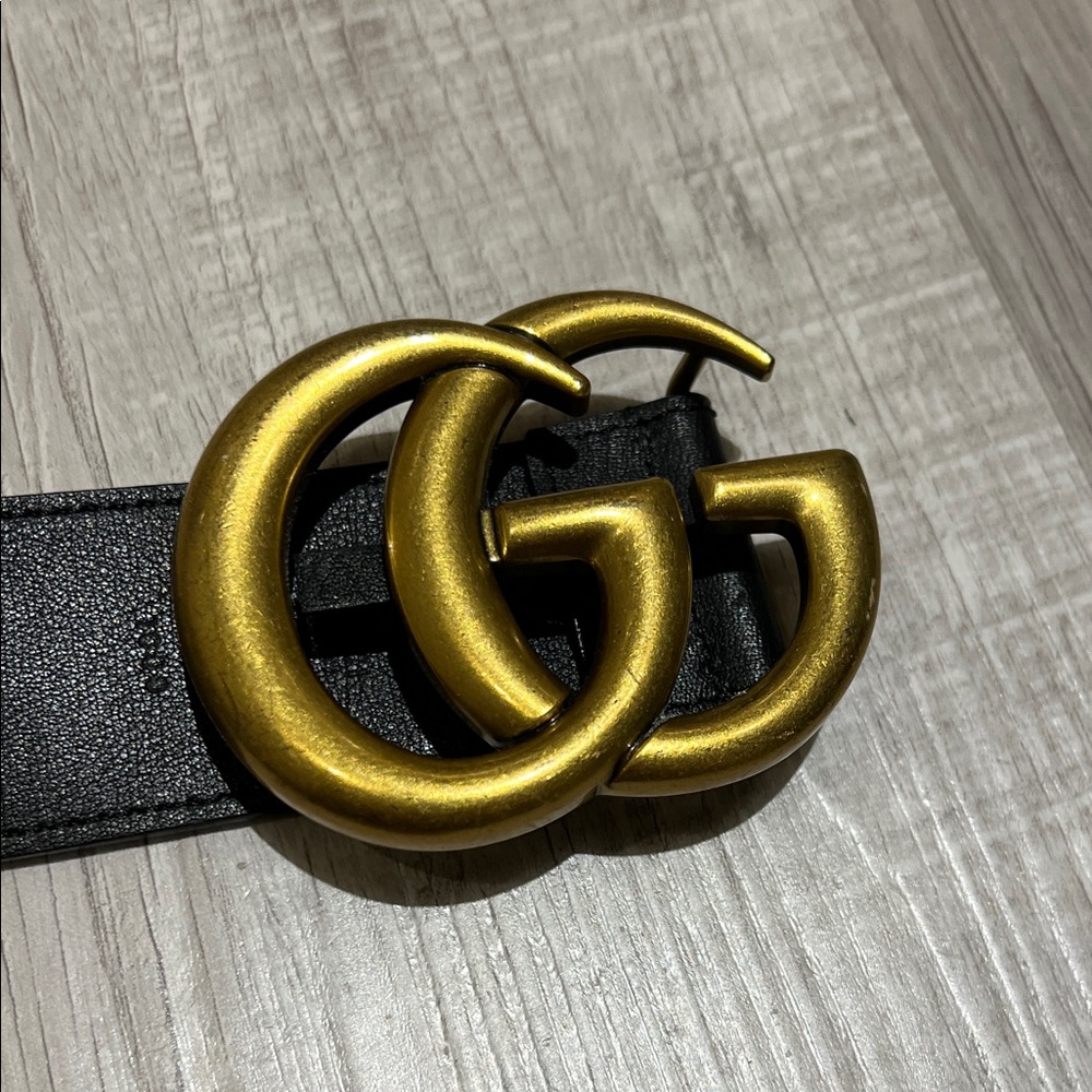 Gucci Gold and Black Belt